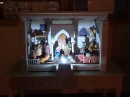Lit Nativity outside Swaffham MC made by Andy Hull