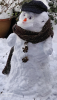 Joselyn's Snowman in Holt (with facemask!)